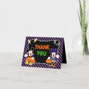 Mickey & Minnie Halloween Party - Thank You Card