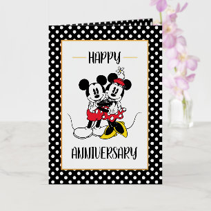 Mickey & Minnie Happy Anniversary Foil Greeting Card