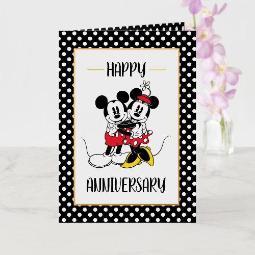Mickey & Minnie Happy Anniversary Foil Greeting Card
