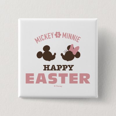 Mickey &amp; Minnie | Happy Easter Button