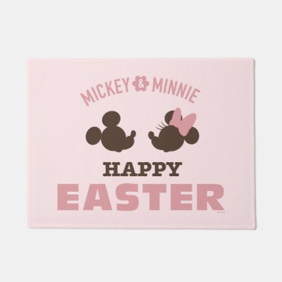 Mickey &amp; Minnie | Happy Easter Doormat