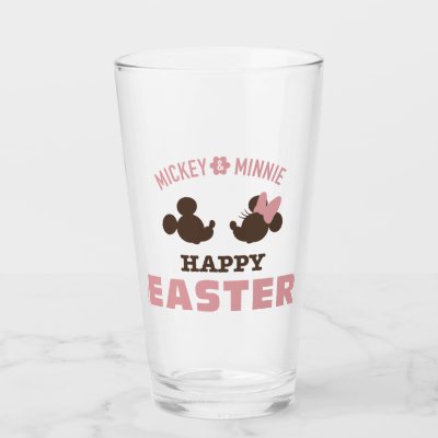 Mickey &amp; Minnie | Happy Easter Glass