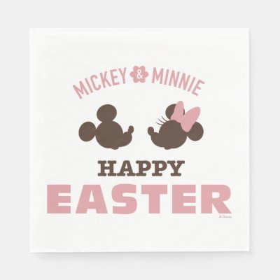Mickey &amp; Minnie | Happy Easter Napkins