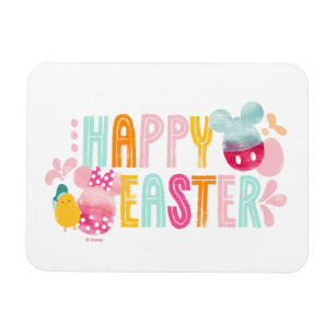 Mickey & Minnie Happy Easter Watercolor Graphic Magnet