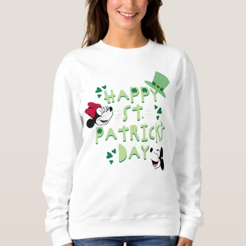 Mickey  Minnie  Happy St Patricks Day Sweatshirt