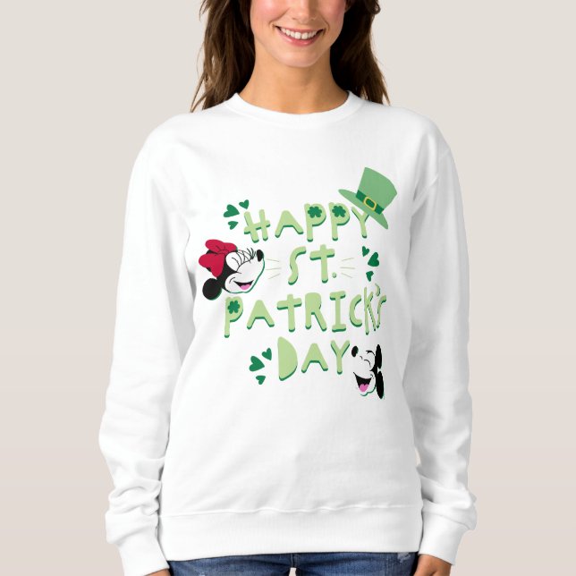 Mickey & Minnie | Happy St. Patrick's Day Sweatshirt (Front)