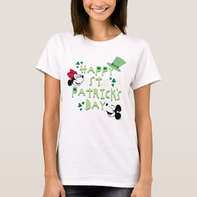 Mickey & Minnie | Happy St. Patrick's Day T-Shirt (Front)