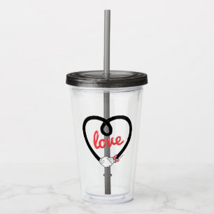 Mickey & Minnie   Heart Love Acrylic Tumbler