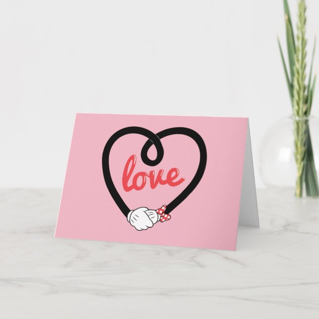 Mickey & Minnie | Heart Love Card (Front)
