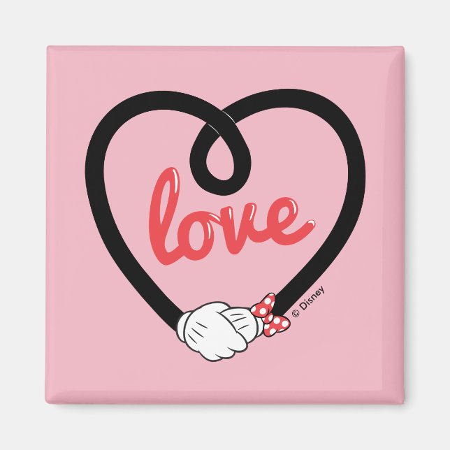 Mickey & Minnie | Heart Love Magnet (Front)