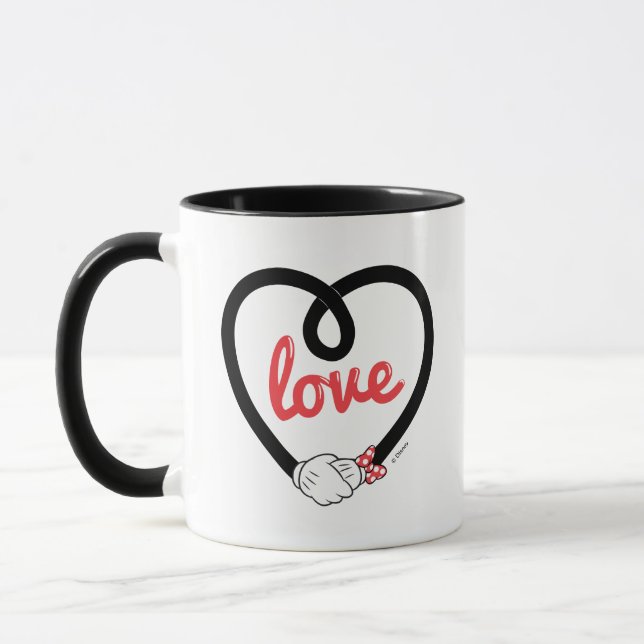 Mickey & Minnie | Heart Love Mug (Left)