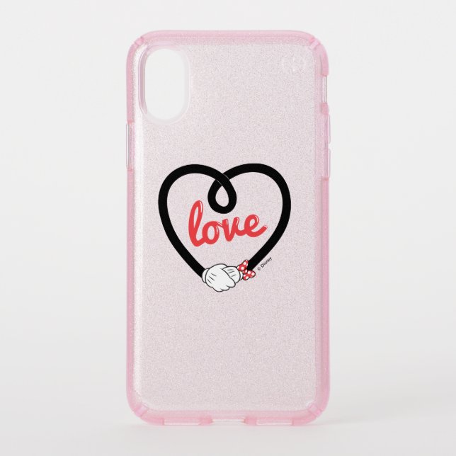 Mickey & Minnie | Heart Love Speck iPhone XS Case (Front)