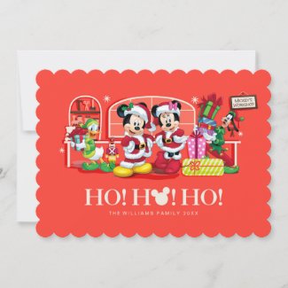 Mickey & Minnie | Ho Ho Ho with Photos Holiday Card