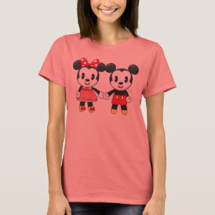 Mickey & Minnie Holding Hands Emoji 2 T-Shirt