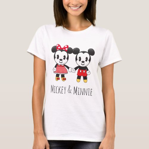 Mickey  Minnie Holding Hands Emoji 2 T_Shirt