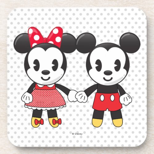 Mickey  Minnie Holding Hands Emoji Coaster