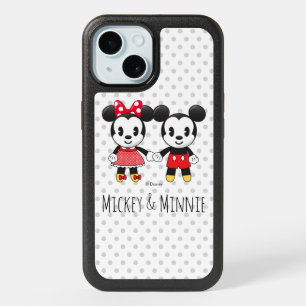 Mickey & Minnie Holding Hands Emoji iPhone 15 Case