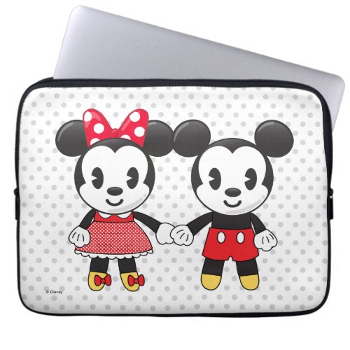 Mickey  Minnie Holding Hands Emoji Laptop Sleeve