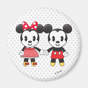 Mickey & Minnie Holding Hands Emoji Magnet