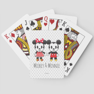 Mickey & Minnie Holding Hands Emoji Playing Cards