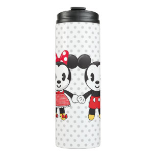 Mickey & Minnie Holding Hands Emoji Thermal Tumbler