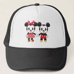 Mickey & Minnie Holding Hands Emoji Trucker Hat