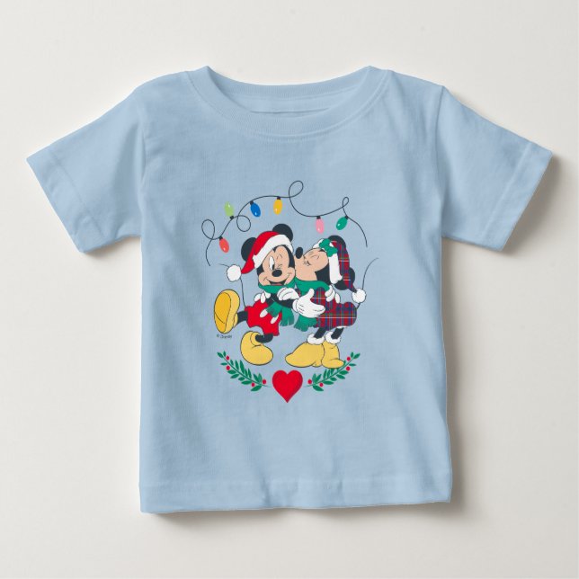 Mickey & Minnie | Holiday Kisses Baby T-Shirt (Front)