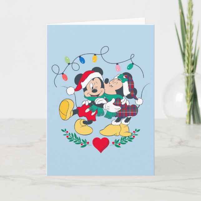 Mickey & Minnie | Holiday Kisses Card (Front)