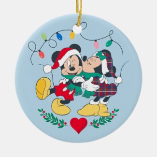 Mickey & Minnie | Holiday Kisses Ceramic Ornament