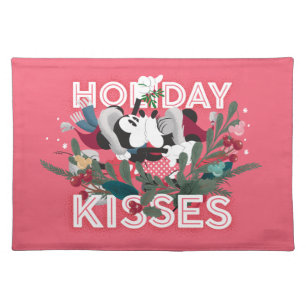 Mickey & Minnie Holiday Kisses Cloth Placemat