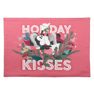 Mickey & Minnie   Holiday Kisses Cloth Placemat