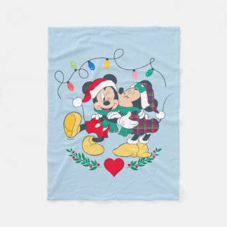 Mickey & Minnie | Holiday Kisses Fleece Blanket