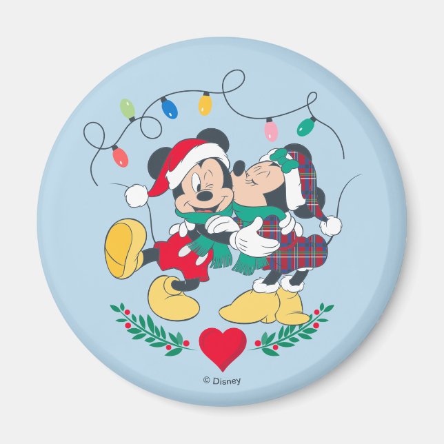 Mickey & Minnie | Holiday Kisses Magnet (Front)