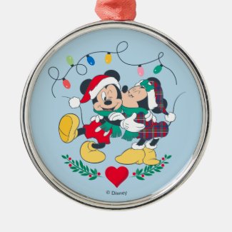 Mickey & Minnie | Holiday Kisses Metal Ornament