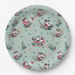 Mickey &amp; Minnie | Holiday Kisses Pattern Paper Plates