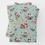Mickey &amp; Minnie | Holiday Kisses Pattern Wrapping Paper Sheets