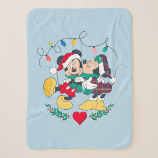 Mickey & Minnie | Holiday Kisses Sherpa Blanket