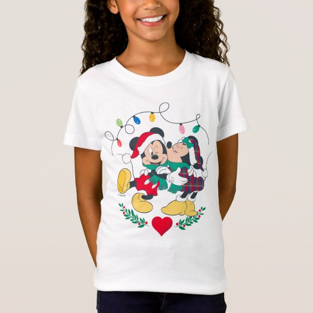 Mickey & Minnie | Holiday Kisses T-Shirt (Front)