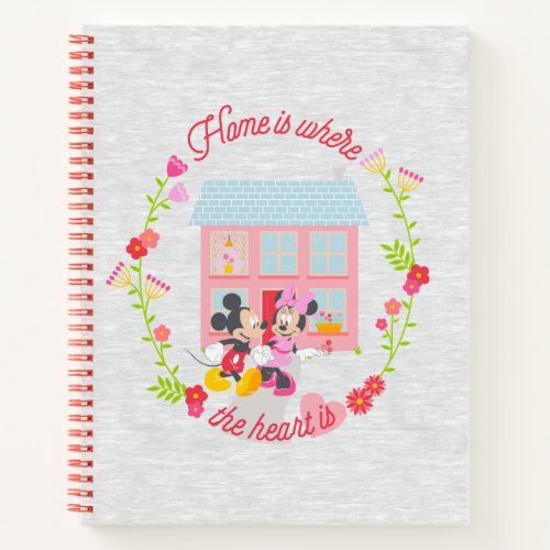 Mickey  Minnie  Home Is Where The Heart Is Notebook