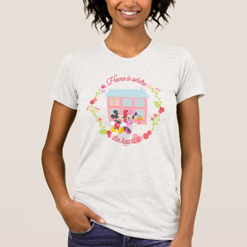 Mickey  Minnie  Home Is Where The Heart Is T_Shirt