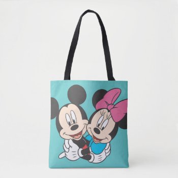 Mickey & Minnie | Hugging Tote Bag by MickeyAndFriends at Zazzle