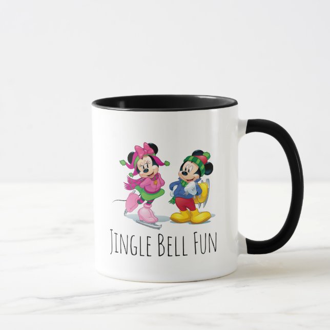 Mickey & Minnie Ice Skating Mug (Right)