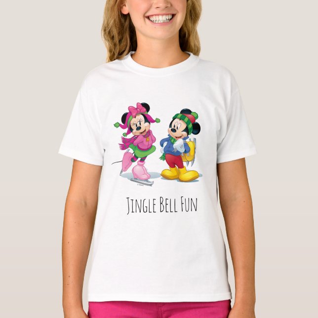 Mickey & Minnie Ice Skating T-Shirt (Front)