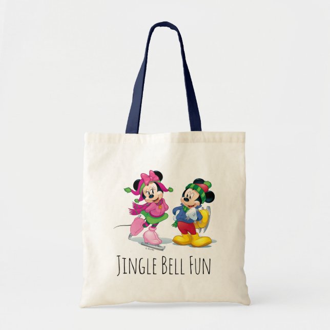 Mickey & Minnie Ice Skating Tote Bag (Front)