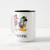 Mickey & Minnie Ice Skating Two-Tone Coffee Mug (Front Left)