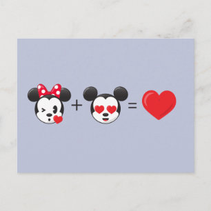 Mickey & Minnie In Love Postcard
