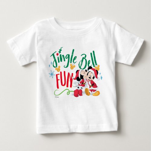 Mickey  Minnie  Jingle Bell Fun Baby T_Shirt