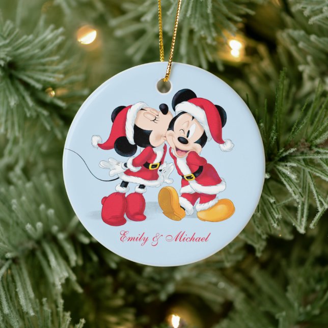 Mickey & Minnie | Jingle Bell Fun Ceramic Ornament (Tree)