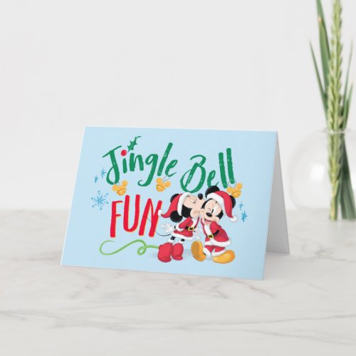 Mickey  Minnie  Jingle Bell Fun Holiday Card