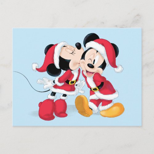 Mickey  Minnie  Jingle Bell Fun Holiday Postcard